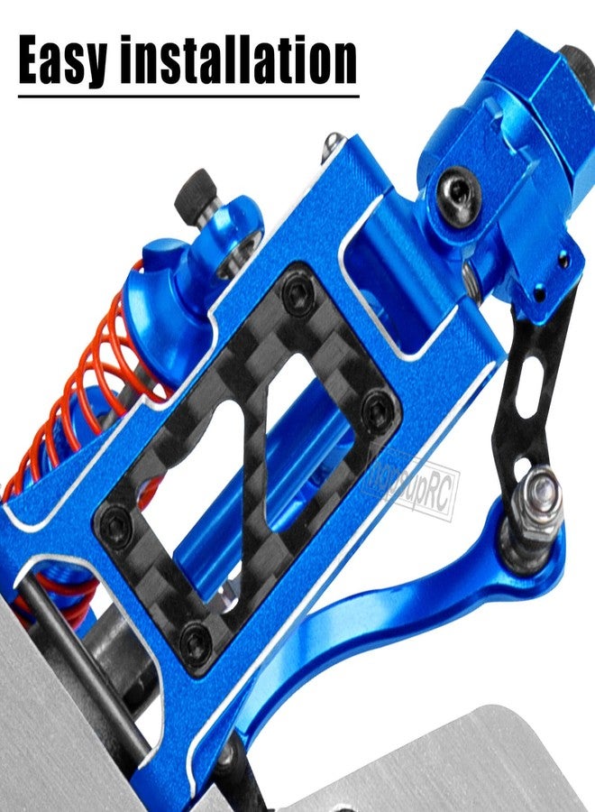 hopsupRC RC Aluminum Front Rear Suspension Arms Upgrades Parts for 1/18 LaTrax Teton,Desert Prerunner,Suspension Arms Set Hops Up,Replace Parts 7630(Navy Blue) - Image 3